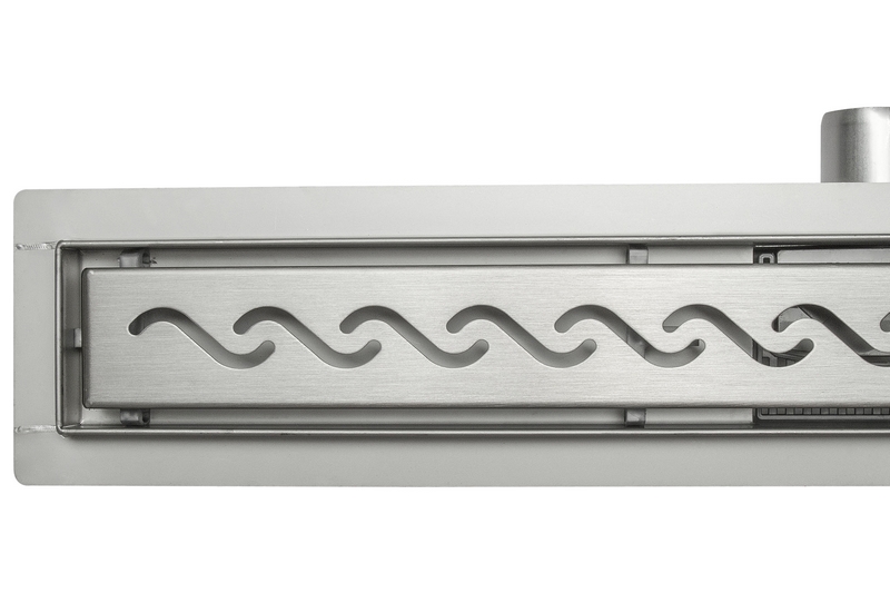 Nerezový odtokový žlab 80 cm - model VLNY