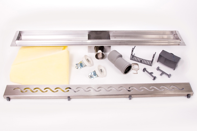 Nerezový odtokový žlab 90 cm - model VLNY