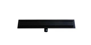 Černý Nerezový odtokový žlab 100 cm - model KLASIK 2v1